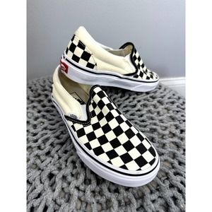 Vans Classic Skater Checkerboard Slip-On Sneakers 4M 5.5W